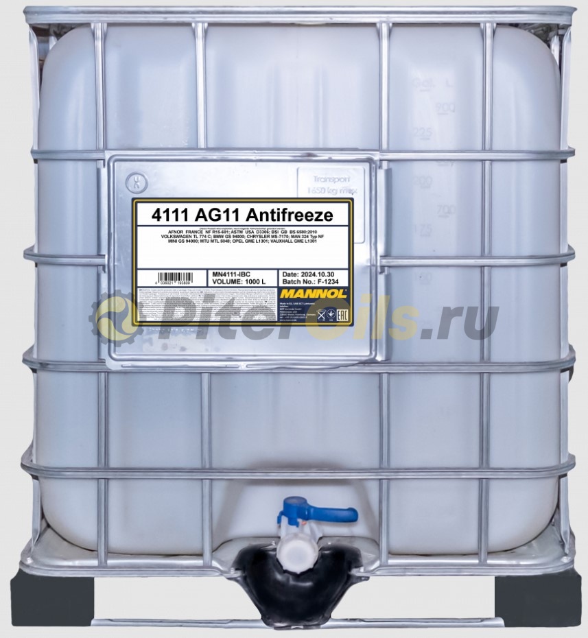 Mannol Antifreeze MN AG11 Longterm (1000л) MN4111-IBC