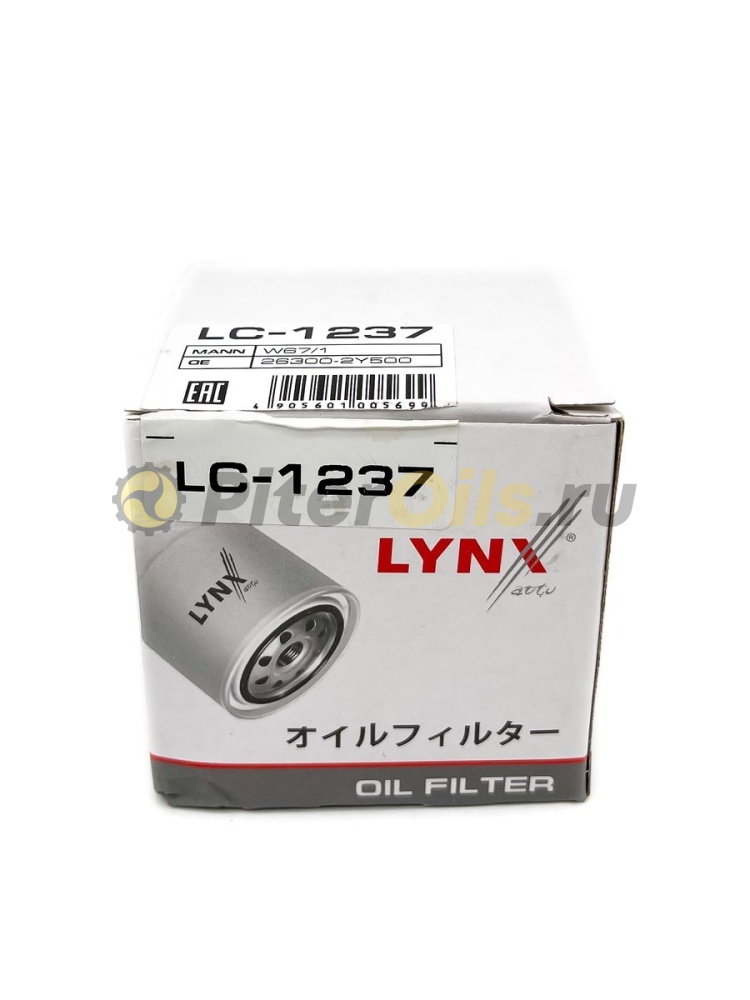 LYNXauto Фильтр масляный LC1237 (W67/1, SM 134, OP595, LCN67/1W)