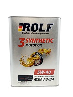Rolf 3-SYNTHETIC ACEA A3/B4 5w40 (4л) металл 322551