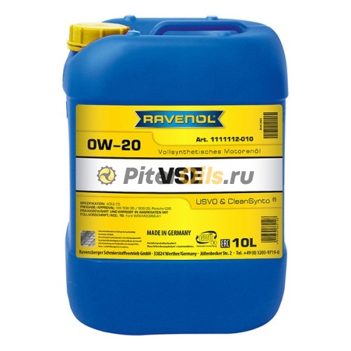 RAVENOL моторное масло VSE SAE 0W-20 (10л) 4014835862128