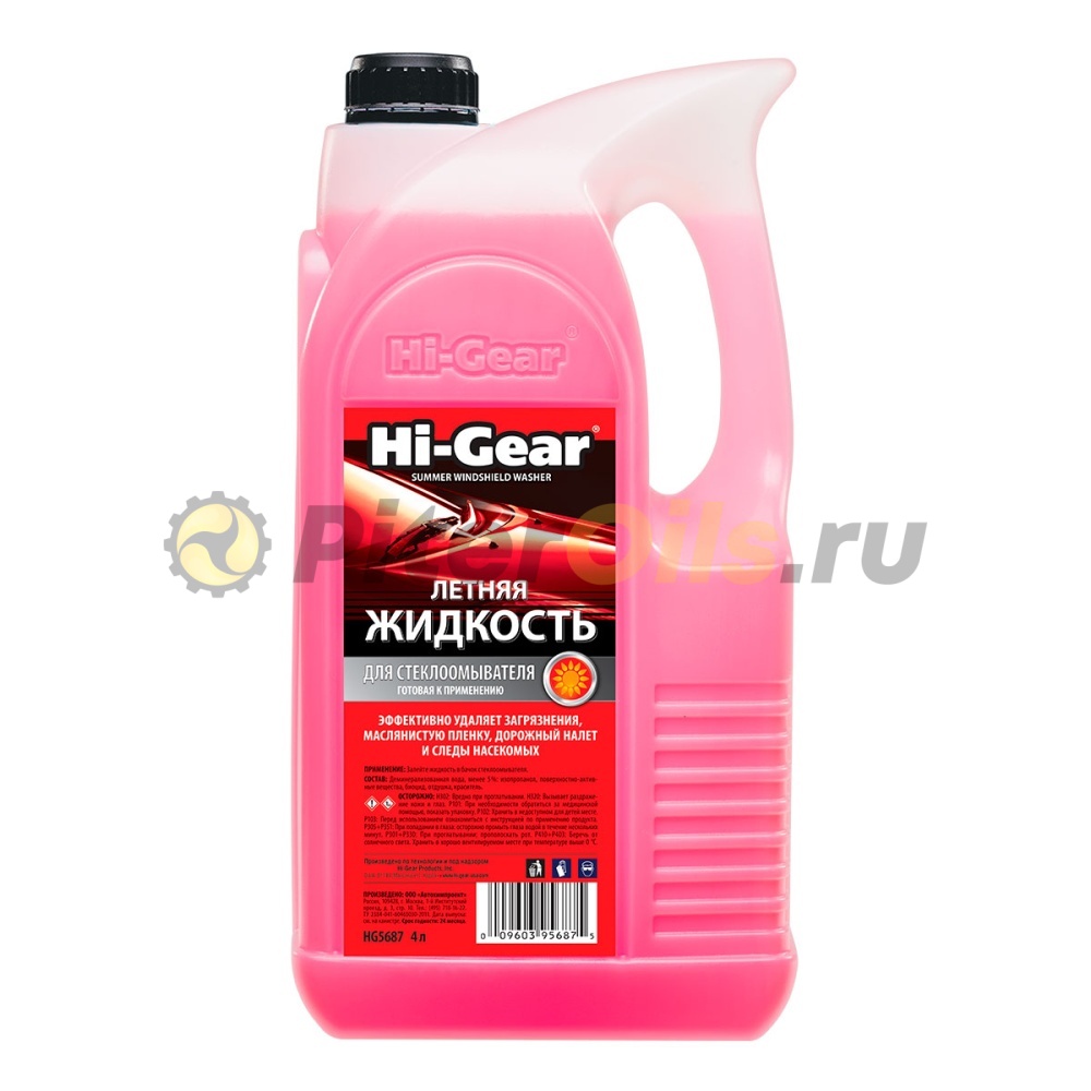 HG5687 Летняя жидкость для очистки стекол 4л