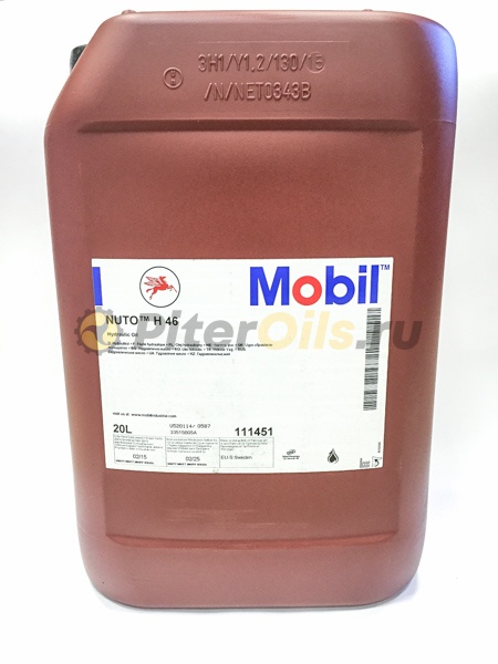 Mobil Nuto H 46 (20 л) 111451 Масло гидравлическое 