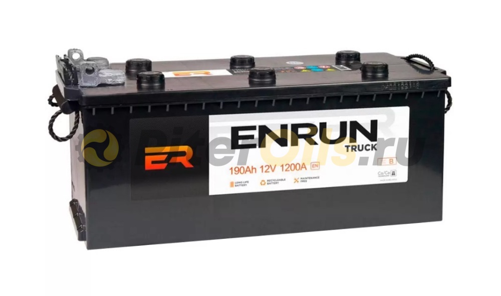 Аккумулятор ENRUN Truck 190 А/ч R+ (4) 510x218x225 EN 1200А 	EST1904RT