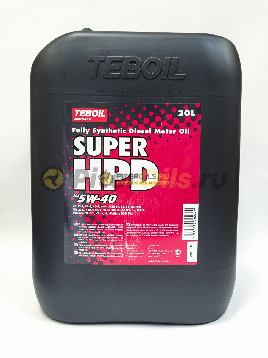 Teboil Super HPD 5w40 (20л)