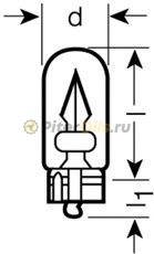 Osram 2845 Лампа W5W 24V 5W W2.1x9.5d ORIGINAL LINE