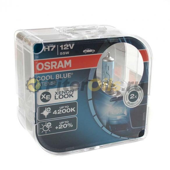 Osram 64210CBIHCB COOL BLUE INTENSE Лампа 12V H7 55W PX26d 2шт DUOBOX(Снят, замена 64210CBN-HCB)