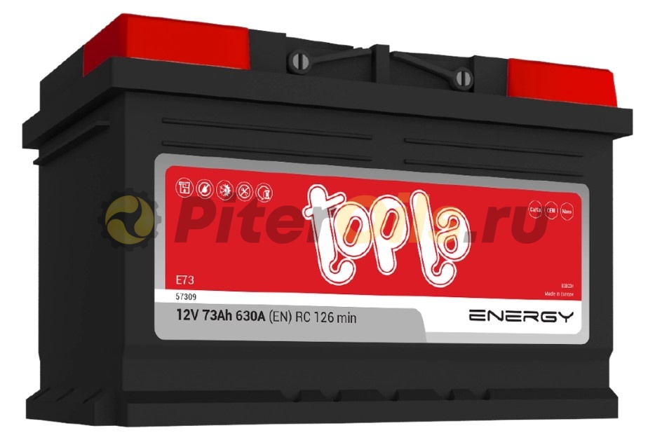 Аккумулятор Topla Energy 73Ah 630A об. пол. (- +) 278x175x175