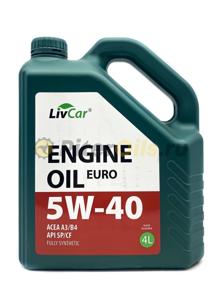 LIVCAR ENGINE OIL EURO 5W40 ACEA A3/B4 API SP (4л) LC7110540004