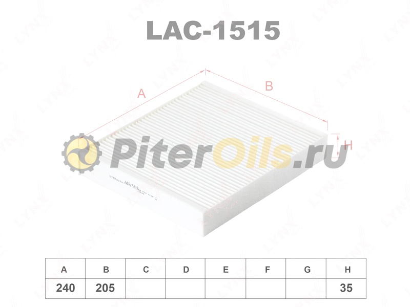 LYNXauto Фильтр салонный LAC1515 (CU2442)