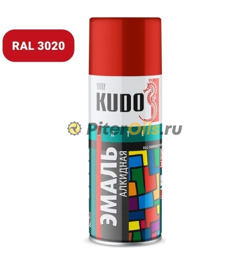KUDO Краска спрей универсальная красная (520мл) KU1003