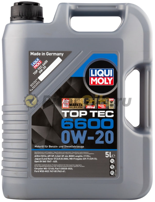 LIQUI MOLY Top Tec 6600 0w20 (5л) 21411