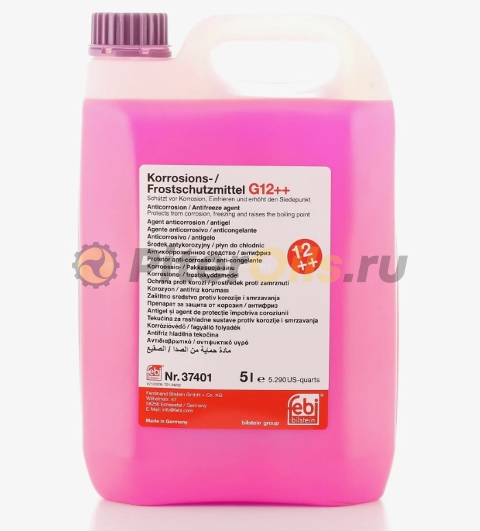 FEBI Антифриз Universal G12++ концентрат фиолетовый 5 л 37401