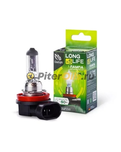 ClearLight Лампа 12V H11 55W PGJ19-2 LongLife 1 шт. картон MLH11LL