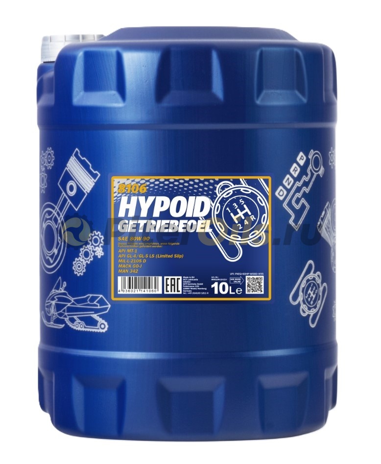 Mannol Hypoid Getriebeoel GL-4/GL-5 LS 80w90 (10л) 1470
