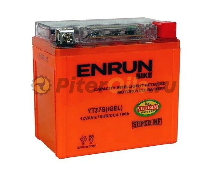 Аккумулятор ENRUN YTZ7S GEL 6Ah 100A  обр. пол. (- +) 113x70x105