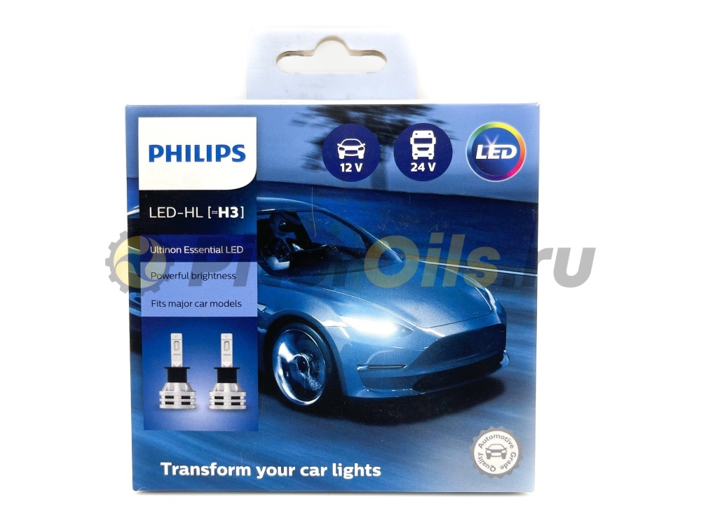 11336UE2X2 PHILIPS Лампа светодиодная LED H3 12В/24В 6500К X2
