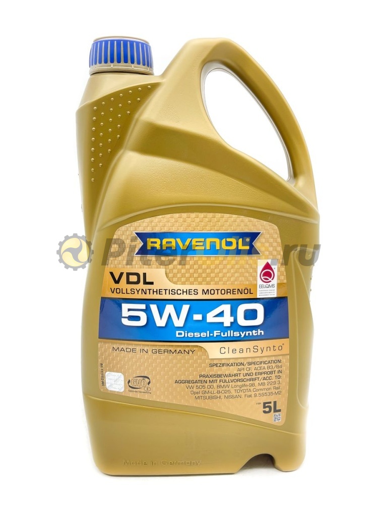 Ravenol 5w40 VDL (5л) 4014835723757