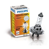 Philips Лампа Vision 12V H7 55W PX26d +30% 12972PRC1 